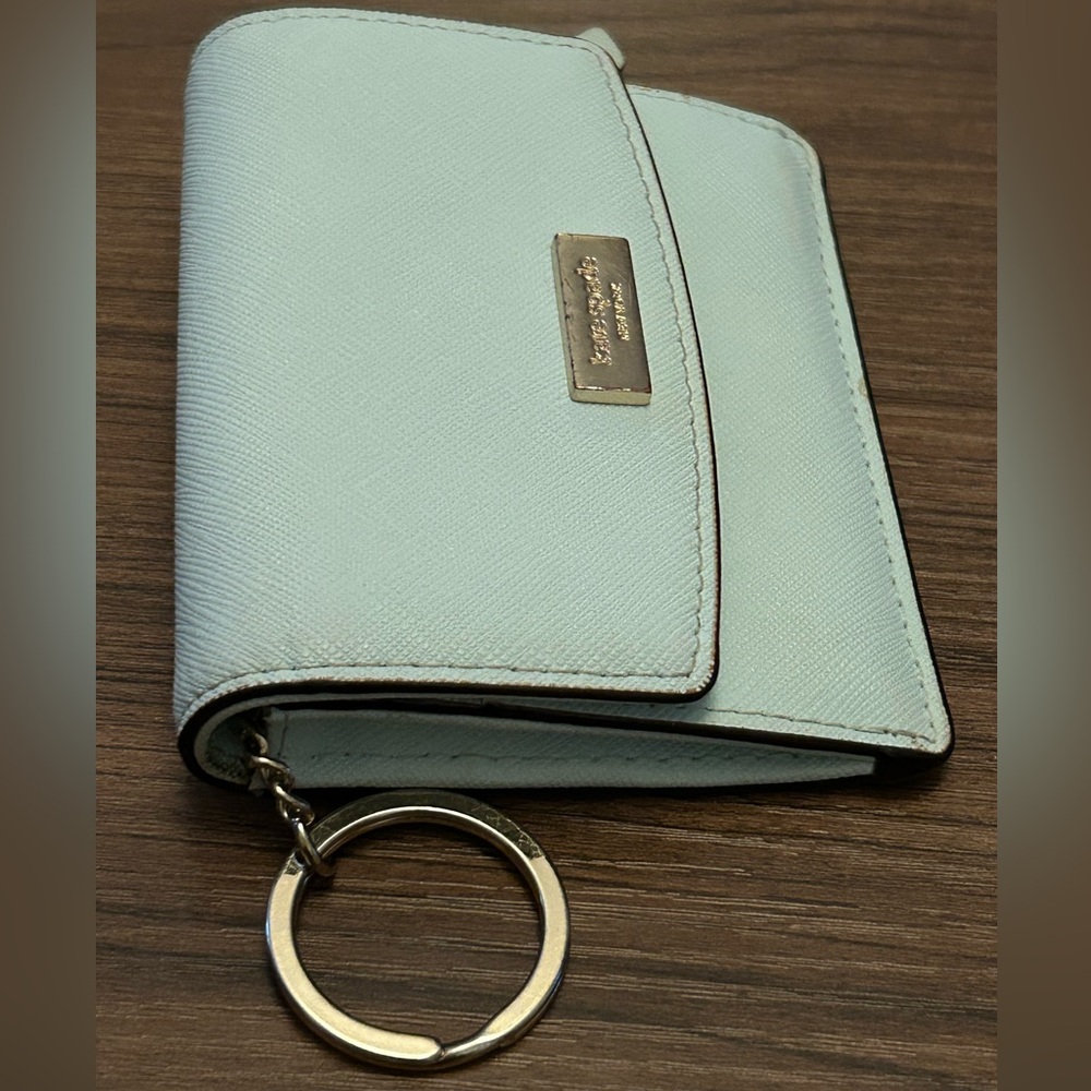 Kate Spade ♠️ Mint Blue Key Ring Wallet - Picture 8 of 8